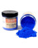 Rublev Colours Ultramarine Blue Red Shade PB 29 jar tipped over with blue pigment powder spilled out, 100g artist dry pigment