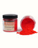 Rublev Colours Cadmium Red Light dry pigment PR 108 jar tipped over with vivid red powder spilled out, 100g artist pigment