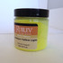 Side view of Rublev Colours Cadmium Yellow Light dry pigment jar showing container profile and pigment colour