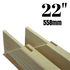 Canvas stretcher bars lying flat, showing smooth, polished kiln-dried pine. Perfect for professional artists, offering long-lasting support for canvases of any size.