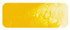 Brush or palette‑knife swatch of Yellow Deep on canvas showing thick vibrant layering