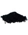 Side view mound of Lamp Black dry pigment powder PBk6 deep black soot pigment close-up
