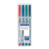 Staedtler Lumocolor Non Permanent Superfine - Box of 4 Colours (0.4mm)