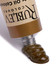 French Raw Sienna oil paint squeezed from Rublev 150ml tube showing warm golden-brown semi-transparent earth colour and smooth paint body