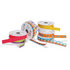 Rico Design Fabric Ribbon 10mm x 2000mm - Stripes, Multicolour Basic