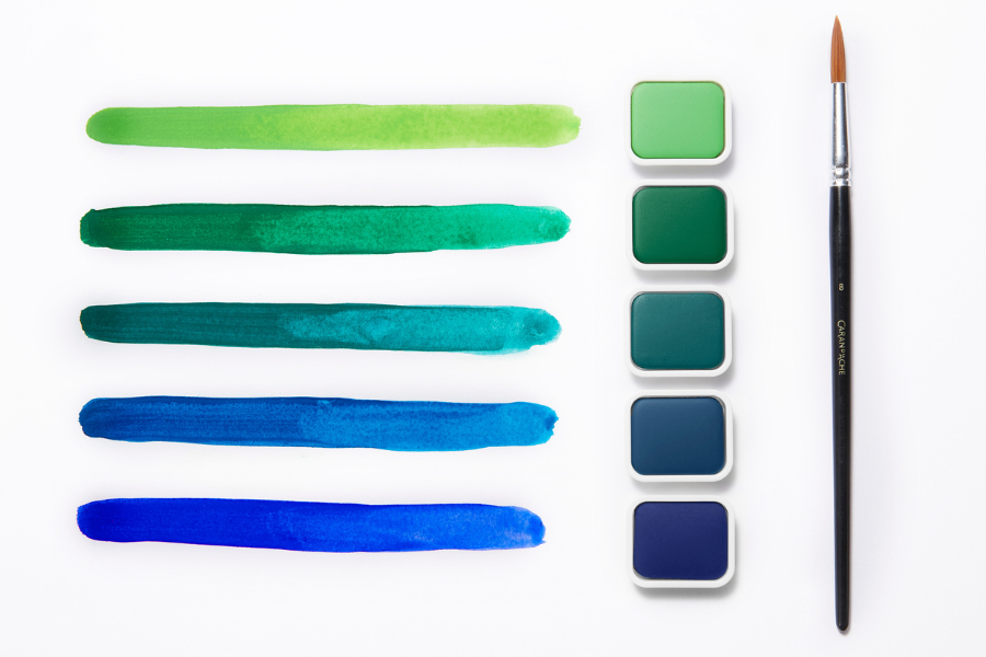 Caran d’Ache Gouache Studio tablets set — opaque Swiss gouache at Kadmium Australia