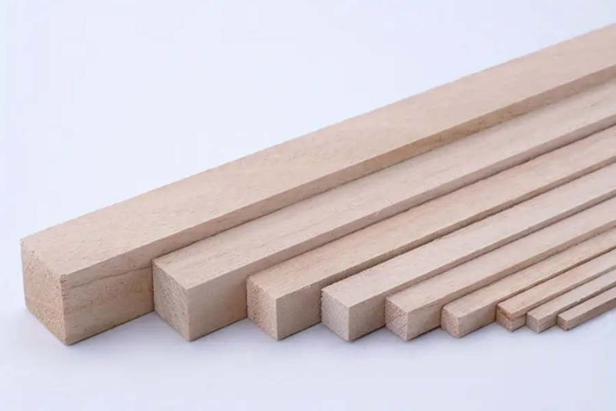 Balsa wood square strips for architectural models — model-making materials at Kadmium Art & Design Supplies, Sydney Art store