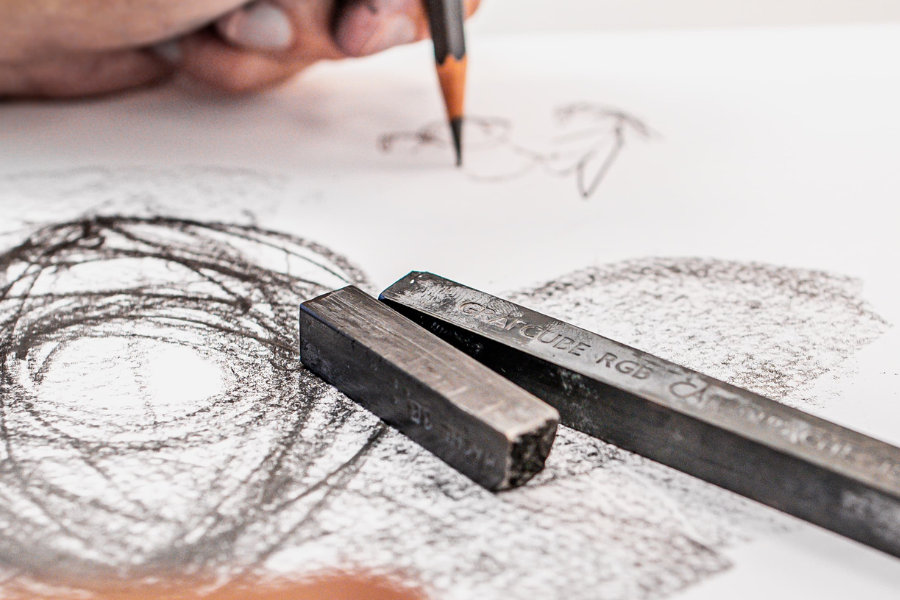 Caran d’Ache Grafcube graphite blocks sketching rich textures — professional drawing supplies at Kadmium Art & Design Supplies Sydney Art shop