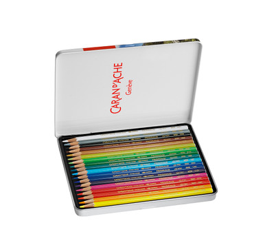 Caran dAche Prismalo Watercolour Pencil Set Assort. 18 Box Metal