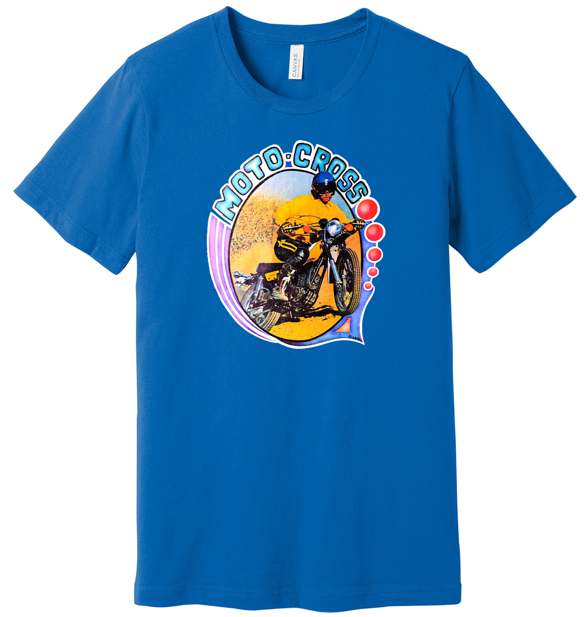Vintage Motocross Dirt Bike – New Blue 