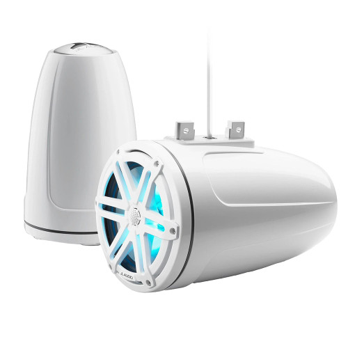 JL Audio M3 Series 7.7" Enclosed Tower Coaxial System w\/Gloss White Sport Grille  RGB LED Lighting - M3-770ETXv3-Gw-S-Gw-i [010-03270-00]