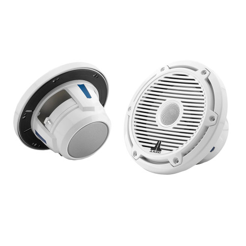 JL Audio M6 Series 6.5" Marine Coaxial Speakers w\/Gloss White Classic Grille - M6-650X-C-3Gw [010-03497-00]