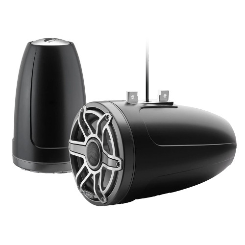 JL Audio M6 Series 8.8" Enclosed Tower Coaxial System w\/Titanium Sport Grille - M6-880ETXv3-Sb-S-GmTi [010-03284-00]