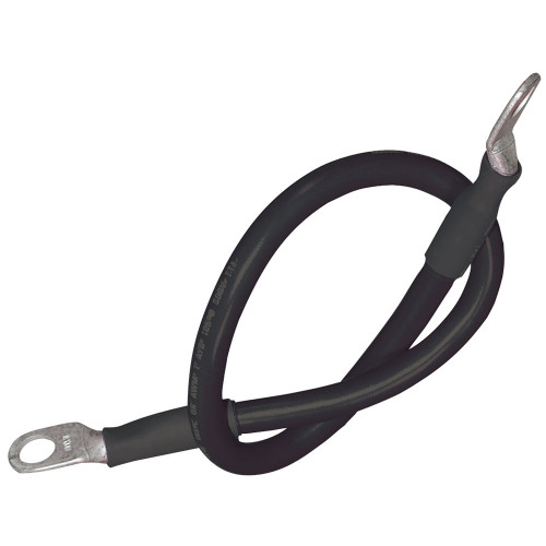Ancor Battery Cable Assembly, 2 AWG (34mm) Wire, 5\/16" (7.93mm) Stud, Black - 18" (45.7cm) [189140]