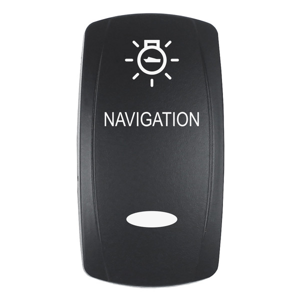 Pacer Actuator - 'NAVIGATION' f\/V Series Contura Switches - Black - Laser Etched (Top\/Bottom Light) [EV2LE-NAV]