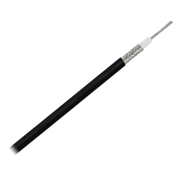Pacer RG58AU Coax Cable Stranded TV Cond TV Braid - Black Jacket - 150' [MRG58AU-150]