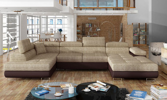 Leeds U shaped sofa bed with storage B03/S66