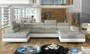 Leeds U shaped sofa bed with storage B01/S17