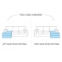 Leeds U shaped sofa bed with storage C