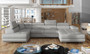 Leeds U shaped sofa bed with storage C