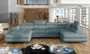 Leeds U shaped sofa bed with storage C03