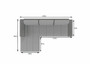 Luton corner sofa bed with storage L68/S29