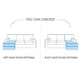 Luton corner sofa bed with storage L68/S29