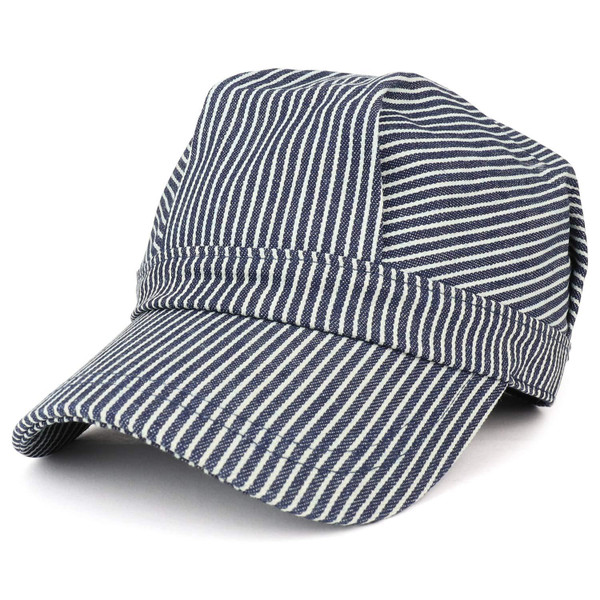 Adult’s Hickory Stripe Railroad Engineer’s Cap