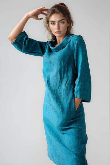 Maxi Dress With Pockets, Sleeveless Summer Dress, Minimalist Loose Linen Clothing For Women
