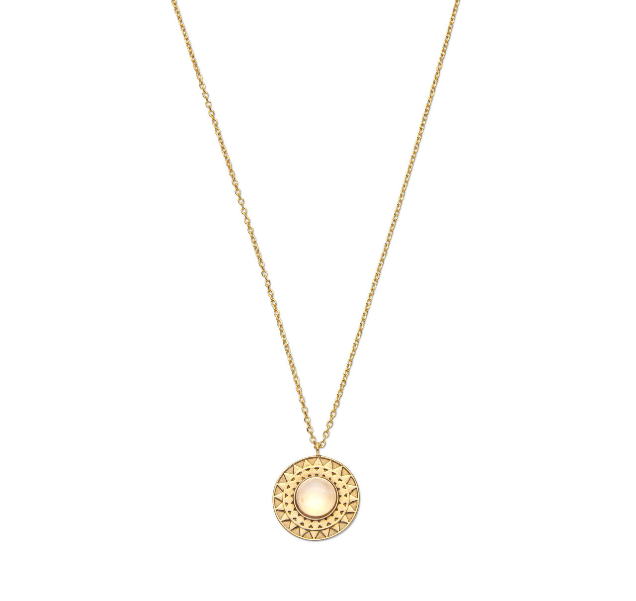 SOLEIL TRIBAL NECKLACE - MOONSTONE - EMÉLLI