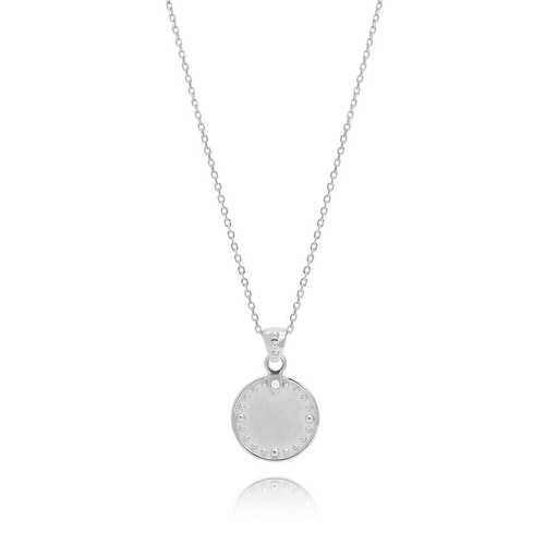 PETRA COIN PENDANT NECKLACE -SILVER