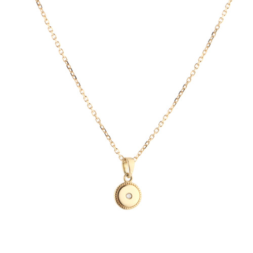PETITE ROUND PENDANT NECKLACE