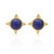 INCA STUD EARRINGS LAPIS - GOLD  INCA STUD EARRINGS LAPIS - GOLD