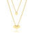 CHAKRAS DOUBLE CHAIN NECKLACE- GOLD