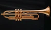 Adams A9 Selected Series trumpet in copper lacquer (large bore) partial top view