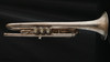 Vintage York "Trumpet" Model Cornet in Satin Silver with Gold Wash Bell!