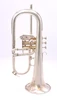 Vintage Hirsbrunner Crown Flugelhorn in Matte Silver plate