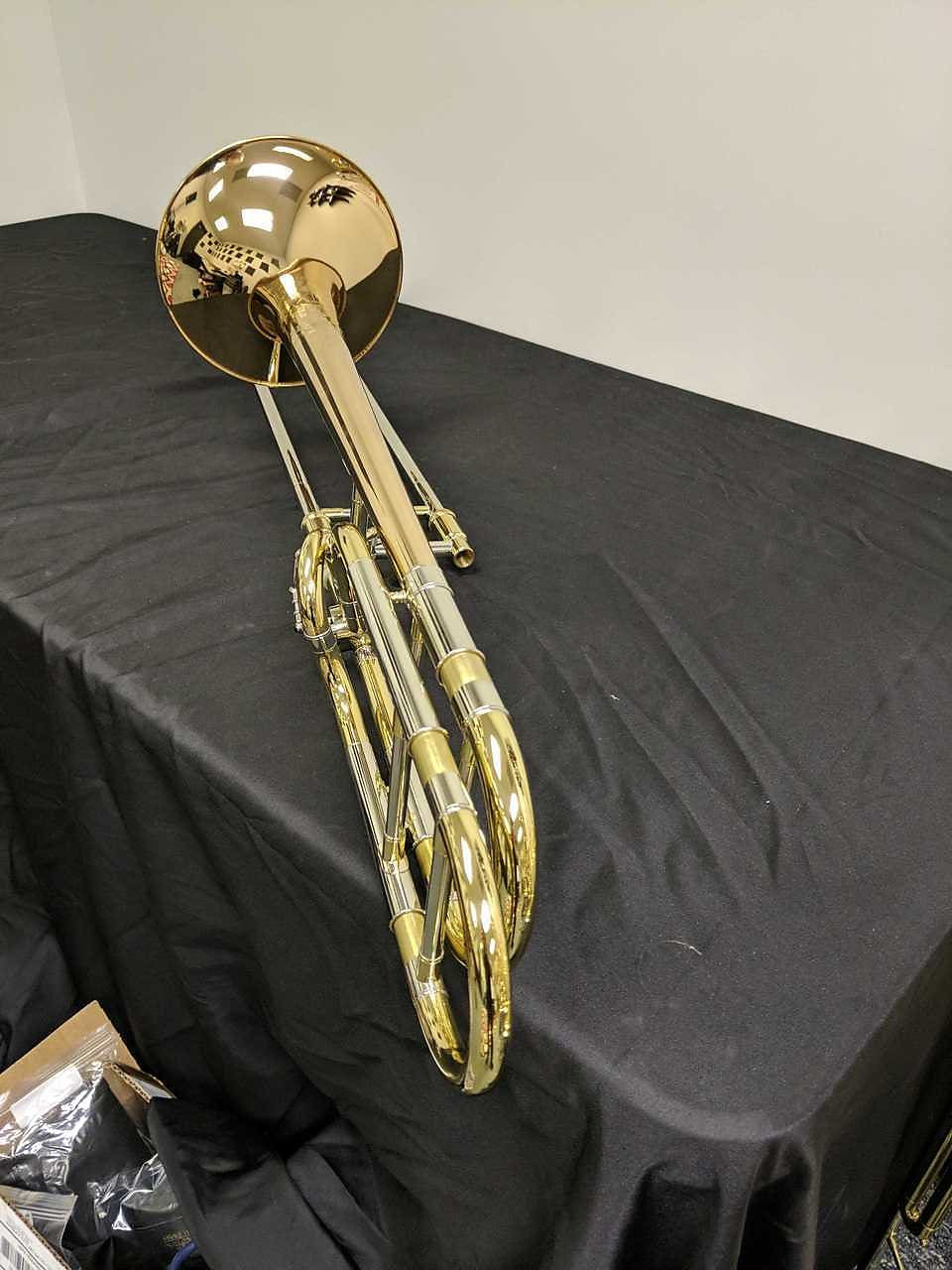 Manchester Brass Professional Tenor Trombone with Red Brass Bell