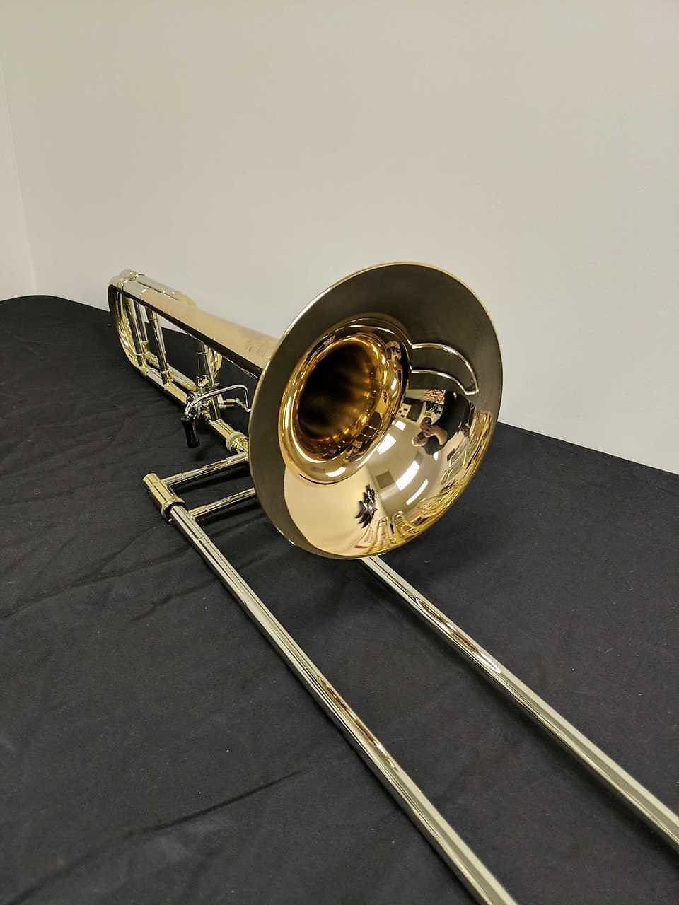 Manchester Brass Professional Tenor Trombone with Red Brass Bell