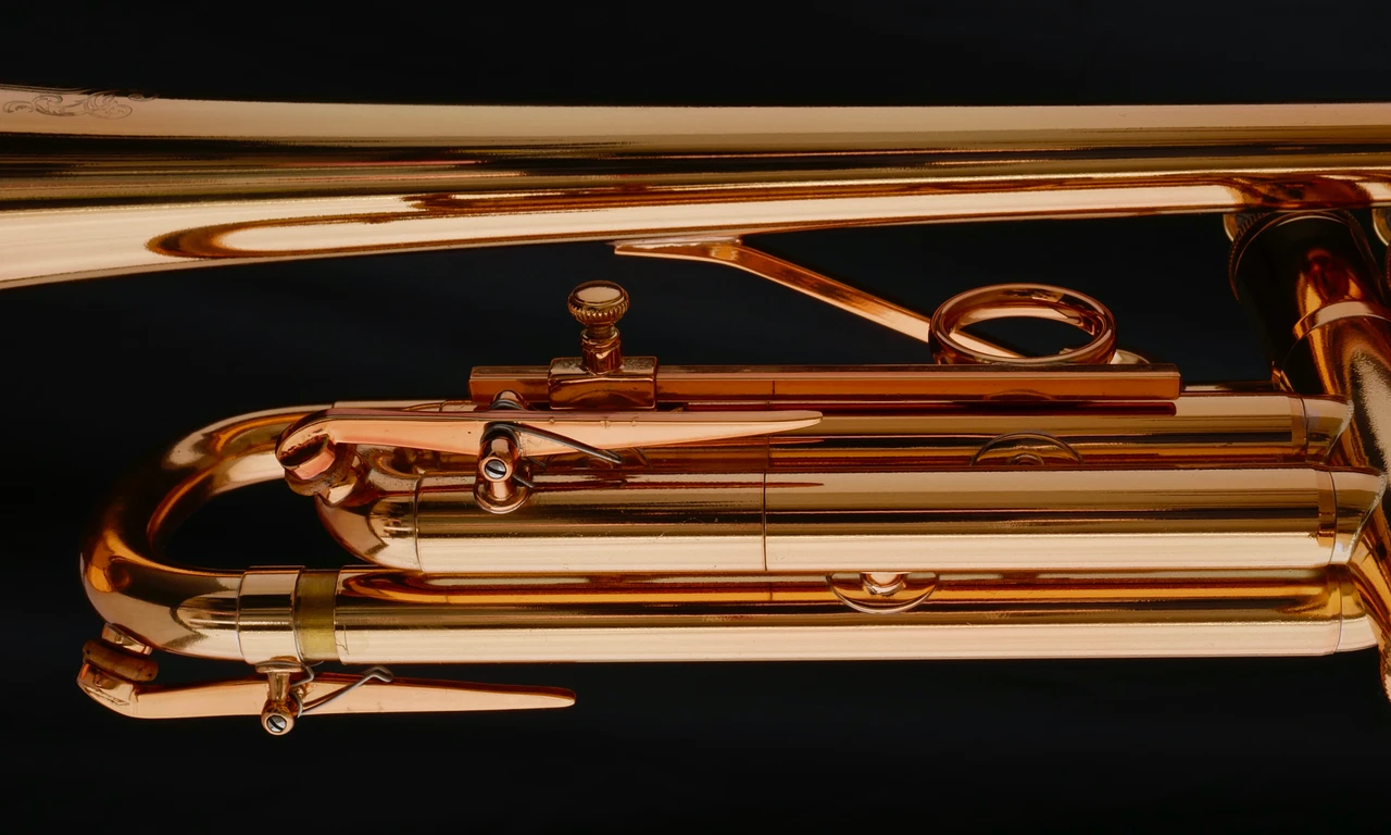 Adams A9 Selected Series trumpet in copper lacquer (large bore) trombone-style water keys