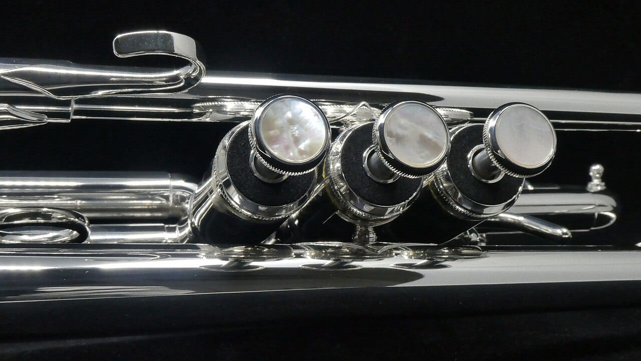 Adams Trumpet Valve Buttons in Clear Lacquer Mother of Pearl inlay - ACB  Accessory Sale! Lot A24 - Austin Custom Brass Web Store