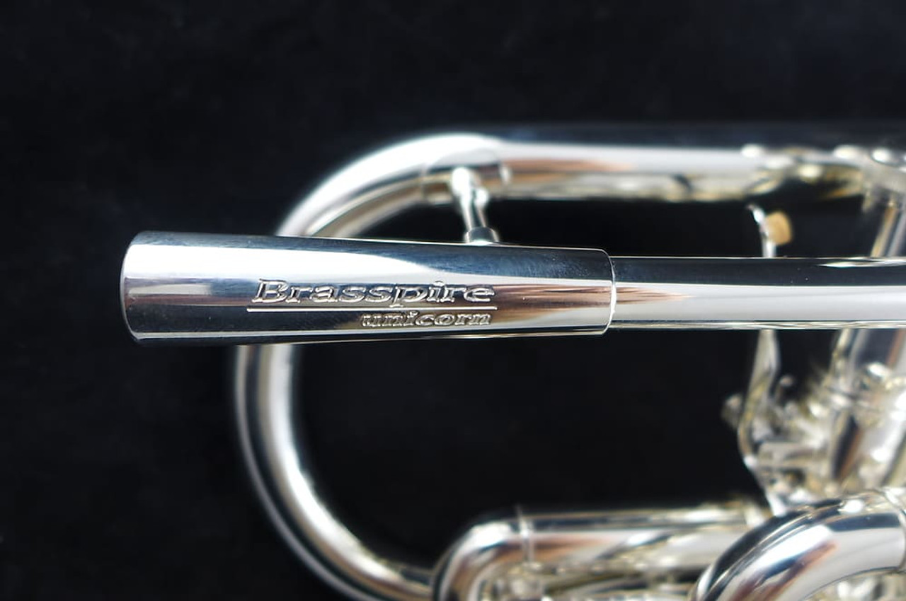 The wonderful Brasspire Unicorn Cornet with Dual Triggers in silver plate:  An ACB Exclusive