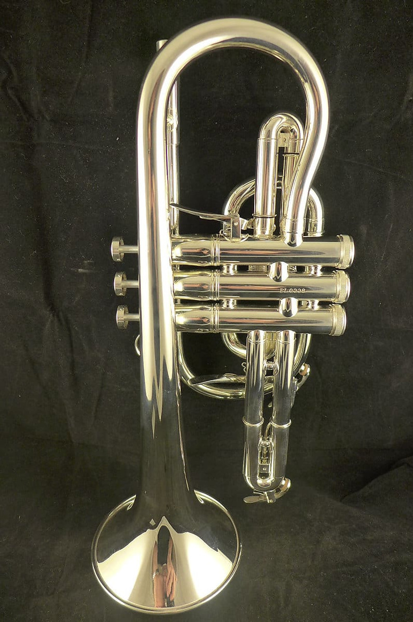 The wonderful Brasspire Unicorn Cornet with Dual Triggers in silver plate:  An ACB Exclusive