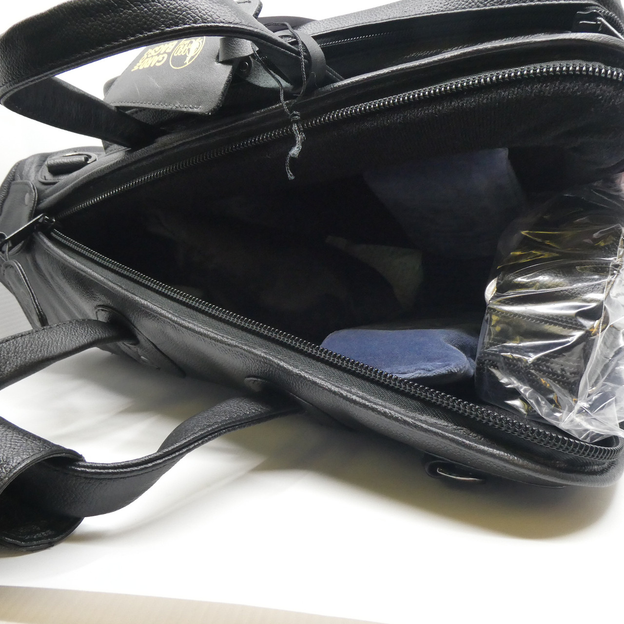 Brand New! Awesome Gard 3-MLK Single Cornet Bag in Black Leather