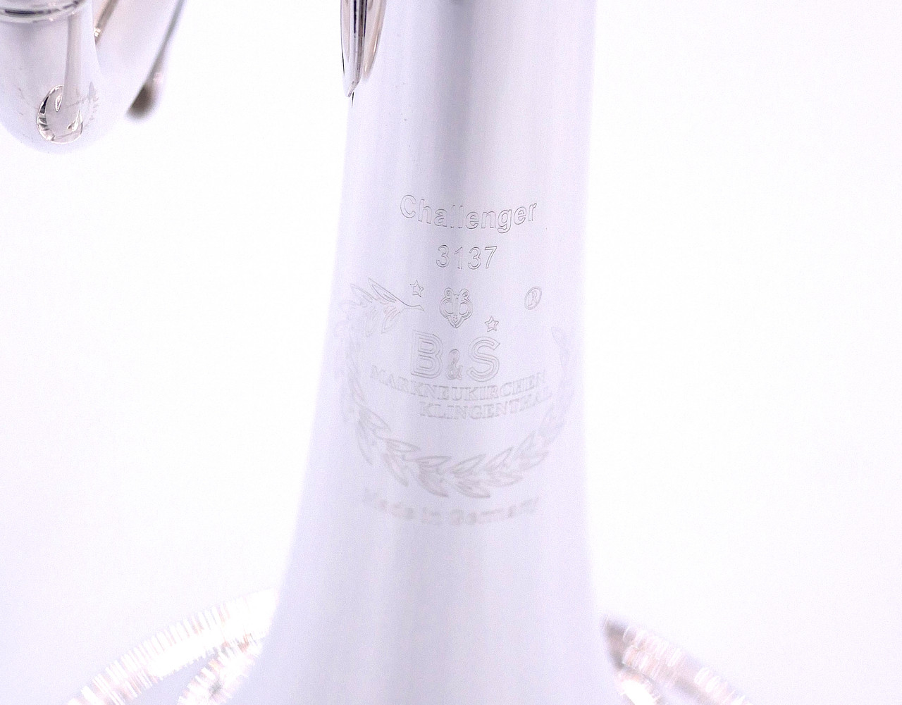 New B&S Challenger I 3137 Trumpet in silver plate