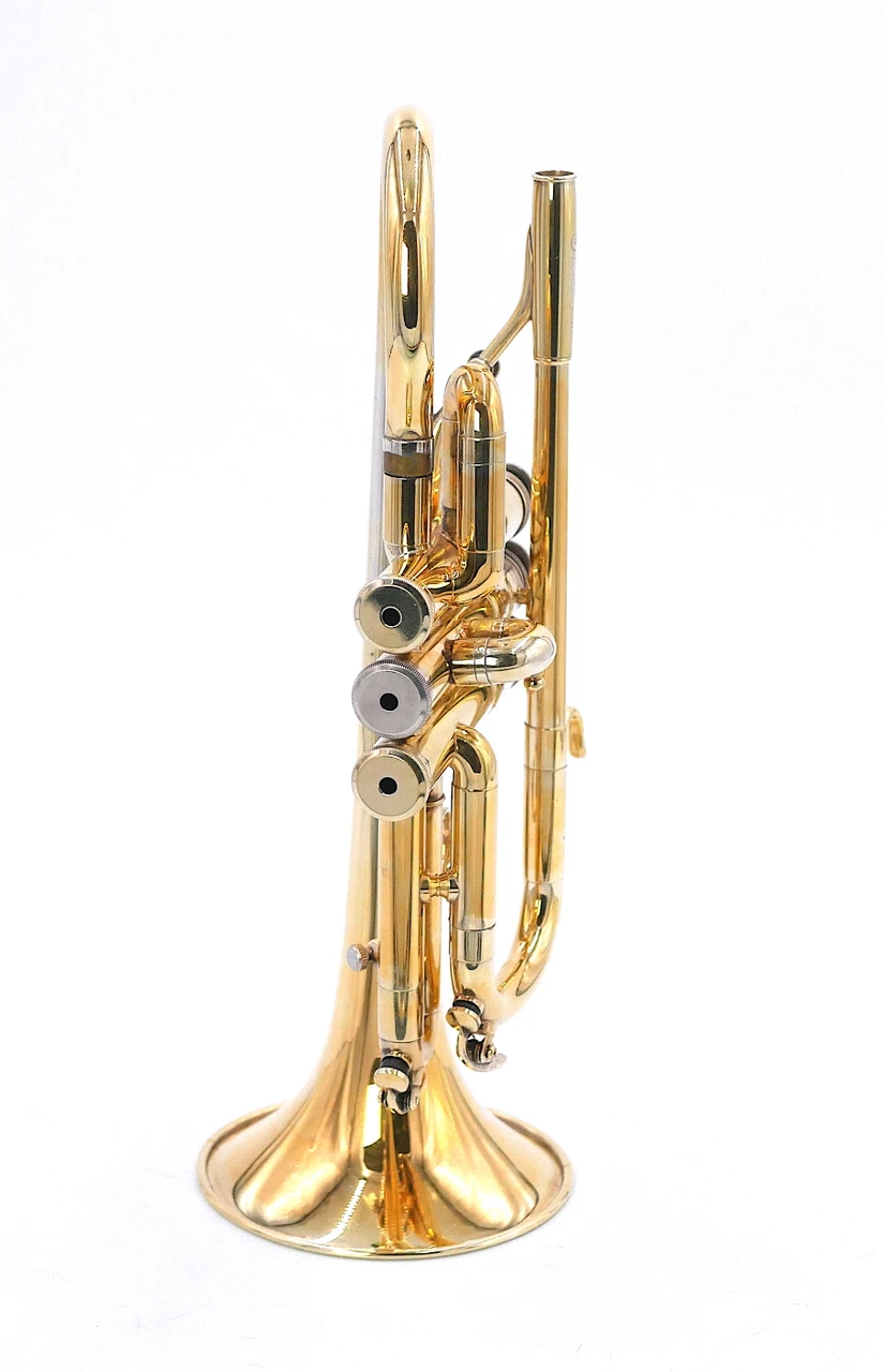 From The Fred Mills Collection: Yamaha YTR-6610S Eb Trumpet/Cornet Hybrid in Gold Plate