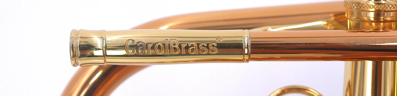 The CarolBrass CCR-9990RSM Bb Cornet in Clear Lacquer 