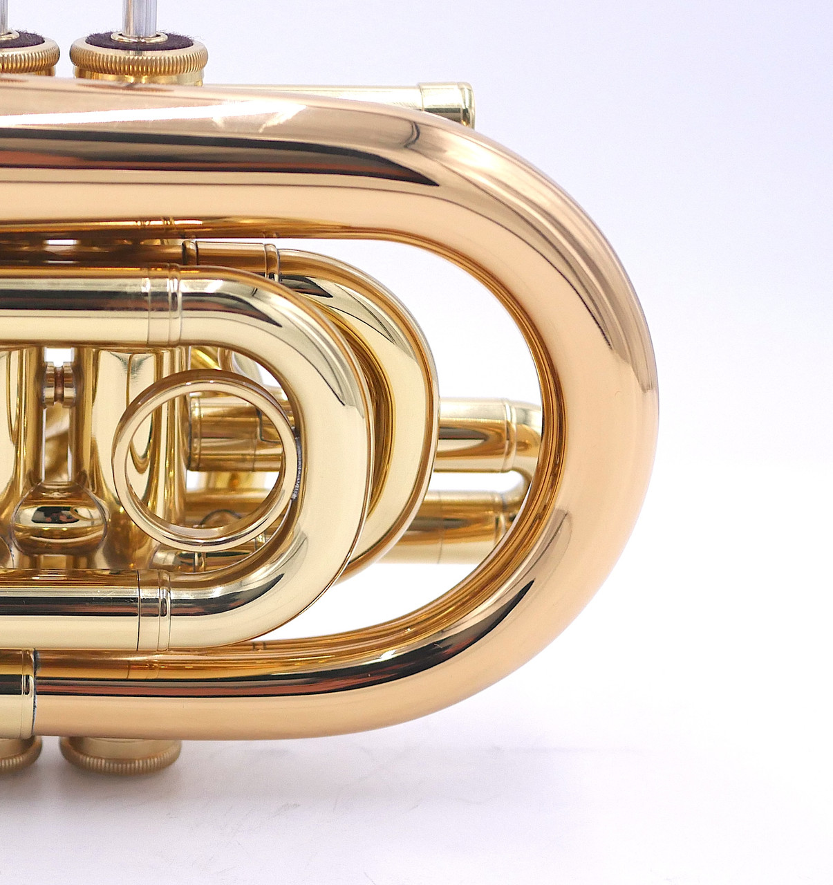 Carolbrass CPT-3000-GLS-Bb-L Pocket Trumpet in Clear Lacquer 