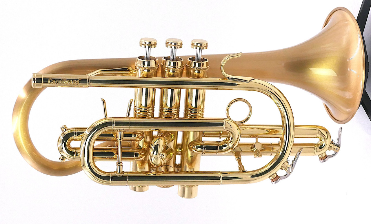 Carolbrass CCR-3880-GSS-Bb Cornet with Satin Bell COR CCR-3880-GSS