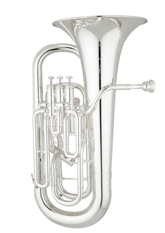 S.E. Shires Q41S 4-Valve Compensating Euphonium in Silver Plate